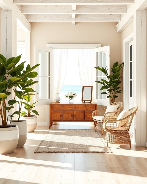 inviting beach house entrance
