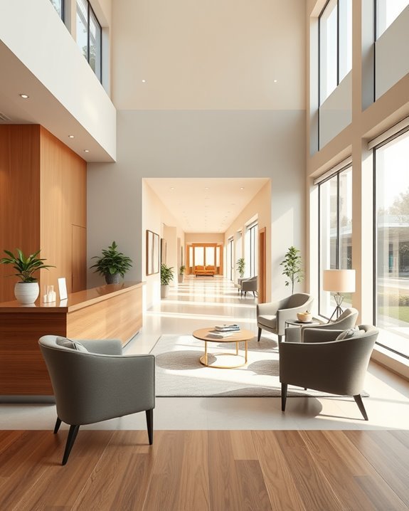 inviting clinic entrance design