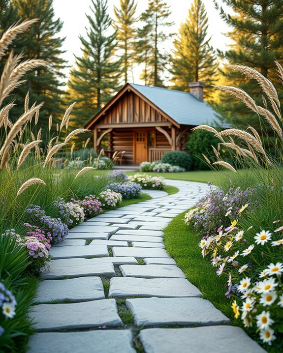 inviting garden pathways illuminate