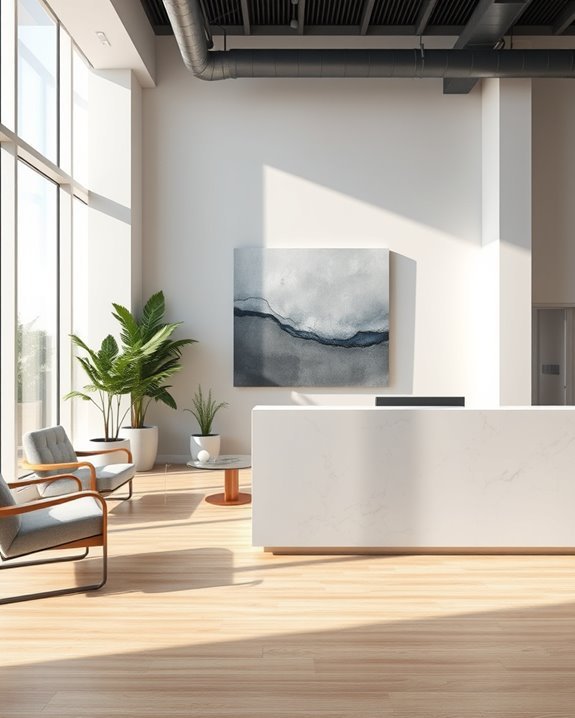 inviting modern reception design