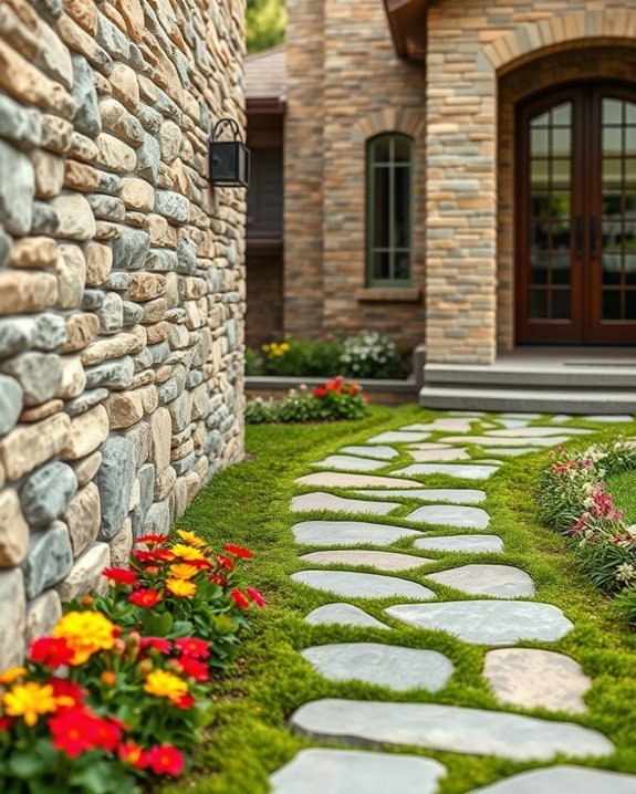 inviting natural stone pathways