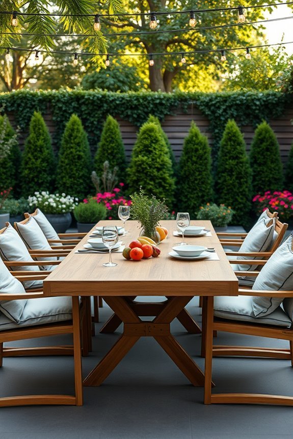 inviting outdoor dining experience