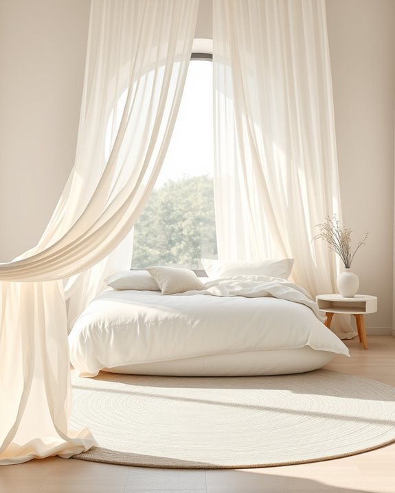 inviting sheer drapery layers
