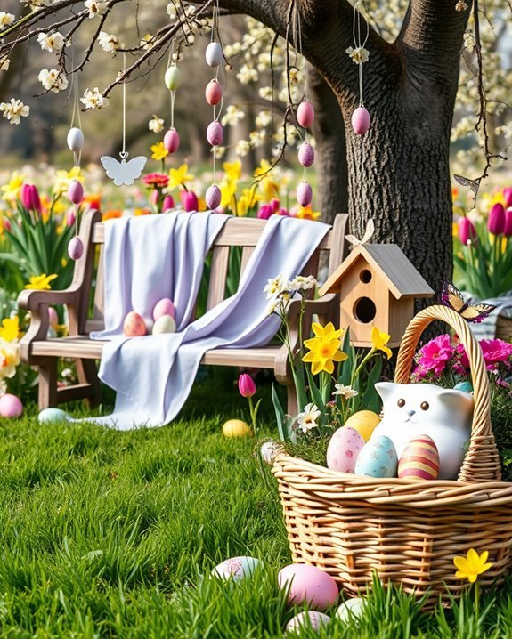 joyful easter outdoor decor