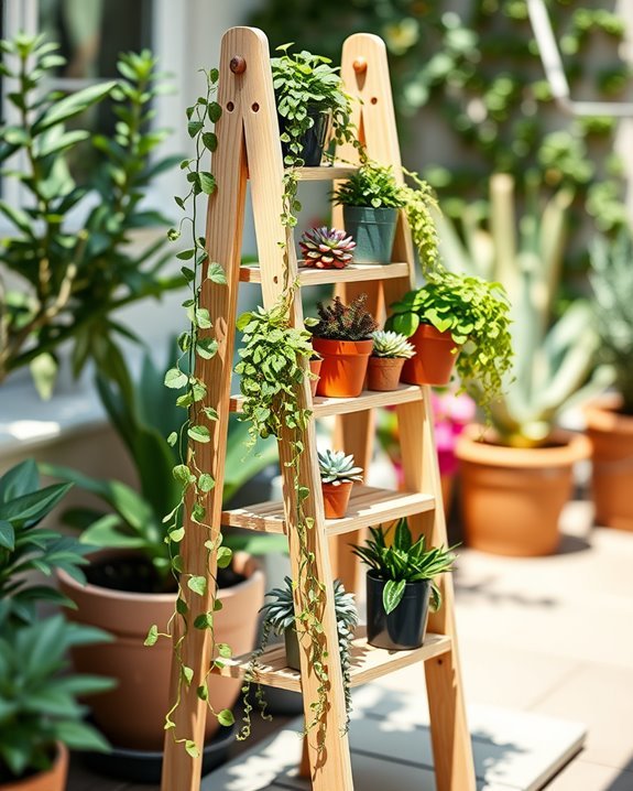 ladder plant stand elegance