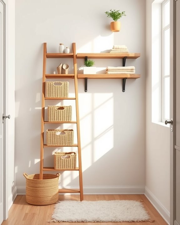 ladder shelving for decor
