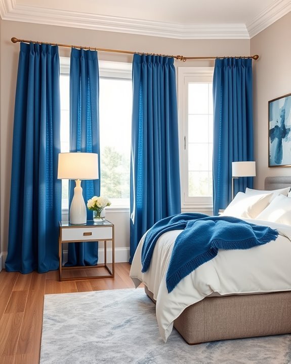 lapis blue window treatments