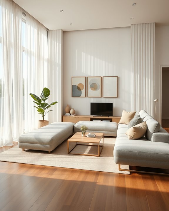 large windows enhance decor