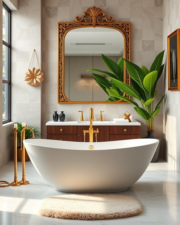 lavish gold bathroom accents