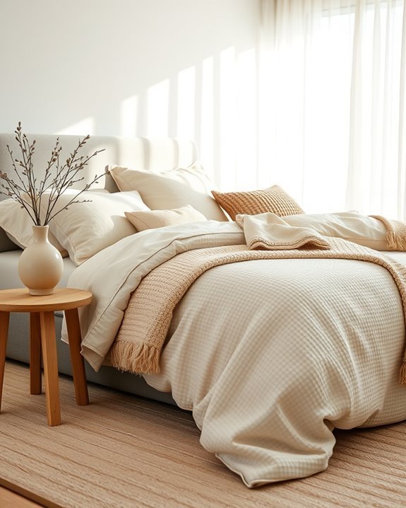 layered bedding texture combinations