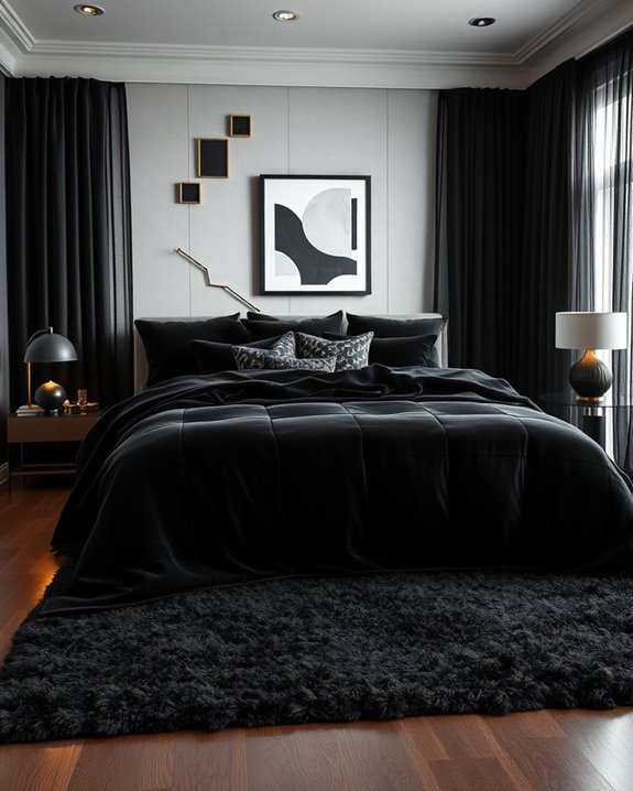 layered black textile elegance