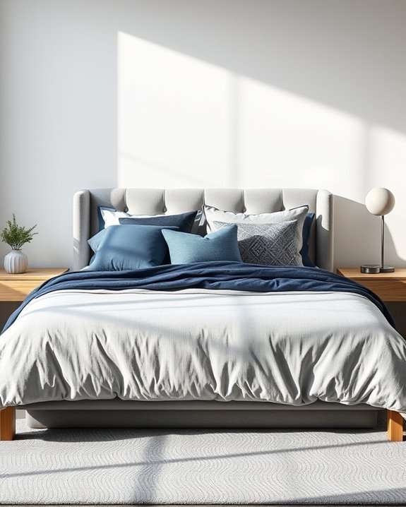 layered blue and grey