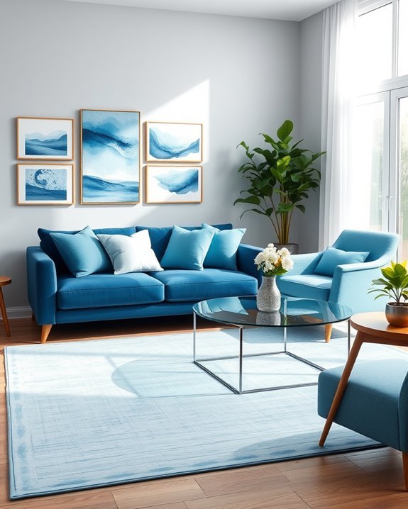 layered blues for serenity