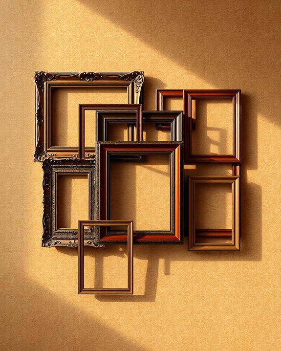 layered brown frame gallery