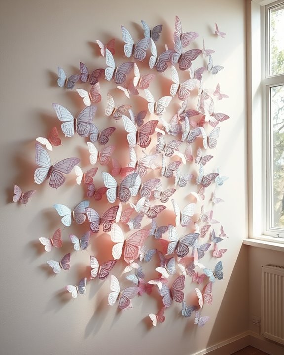 layered butterfly wall decor