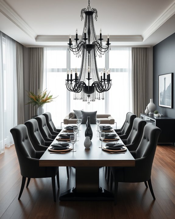 layered chandelier height variations