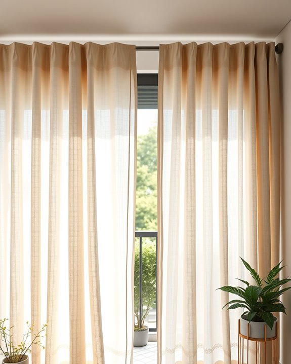 layered fabric curtain elegance