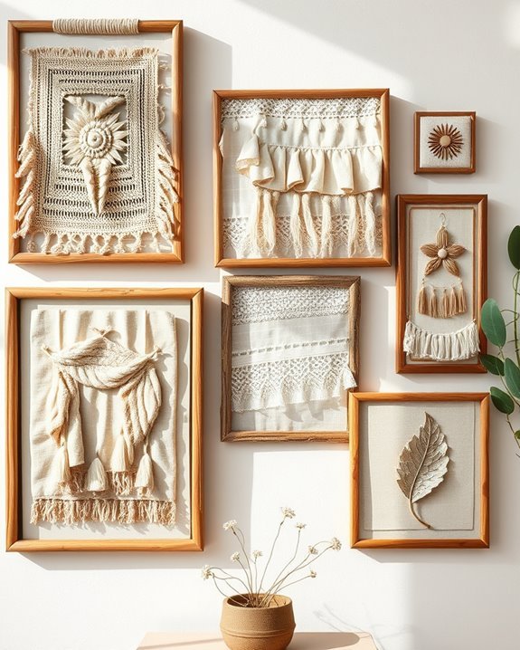 layered fabric wall art