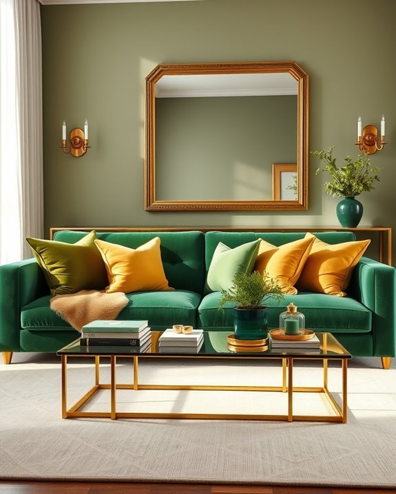 layered green gold elegance