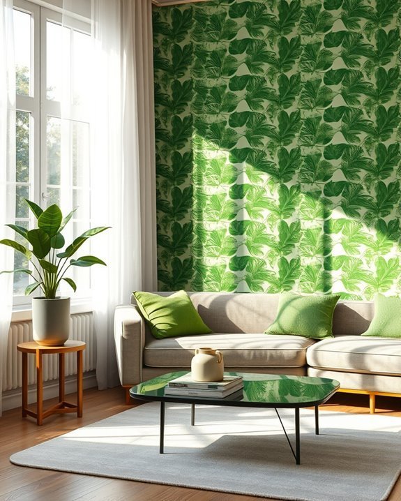 layered green pattern design