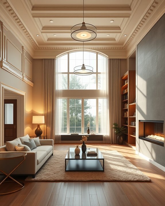 layered lighting enhances ambiance