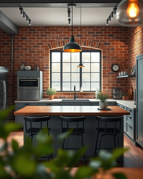 layered lighting enhances brick