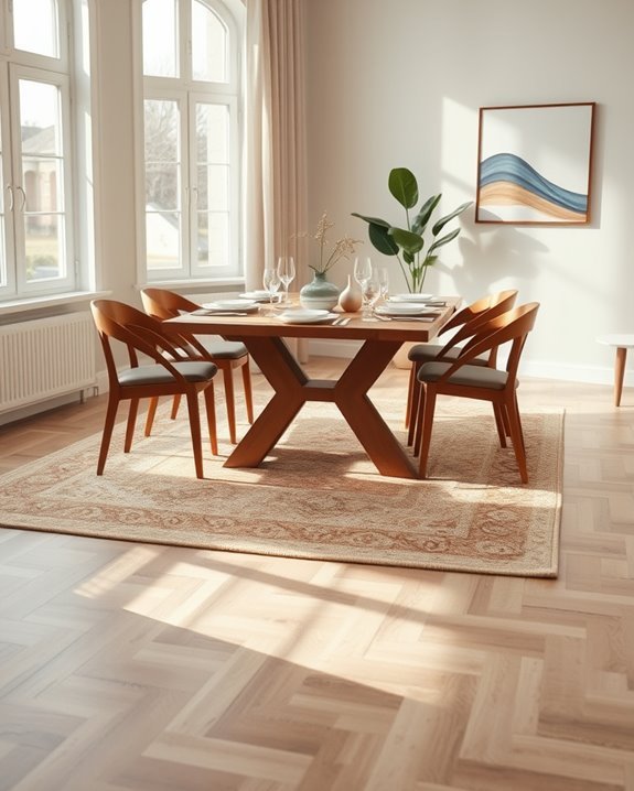 layered overlapping rug techniques