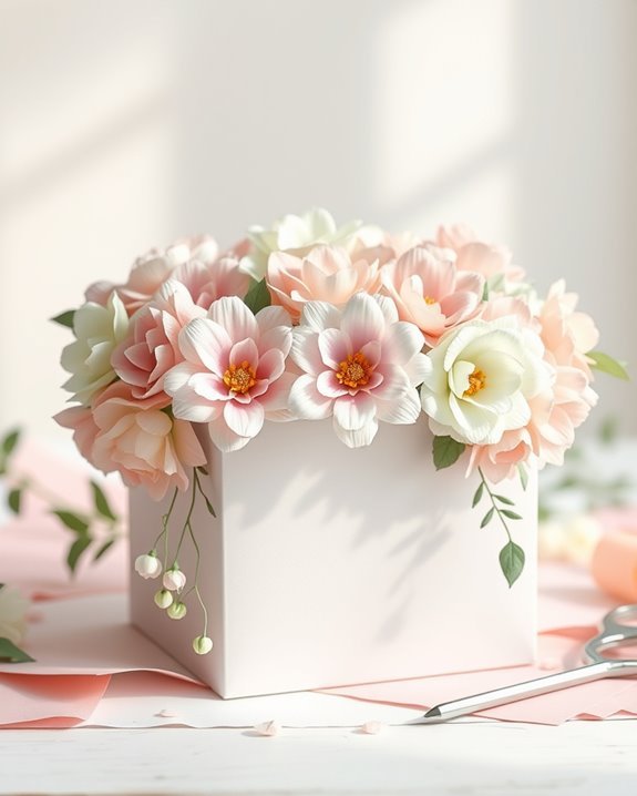 layered paper flower decorations