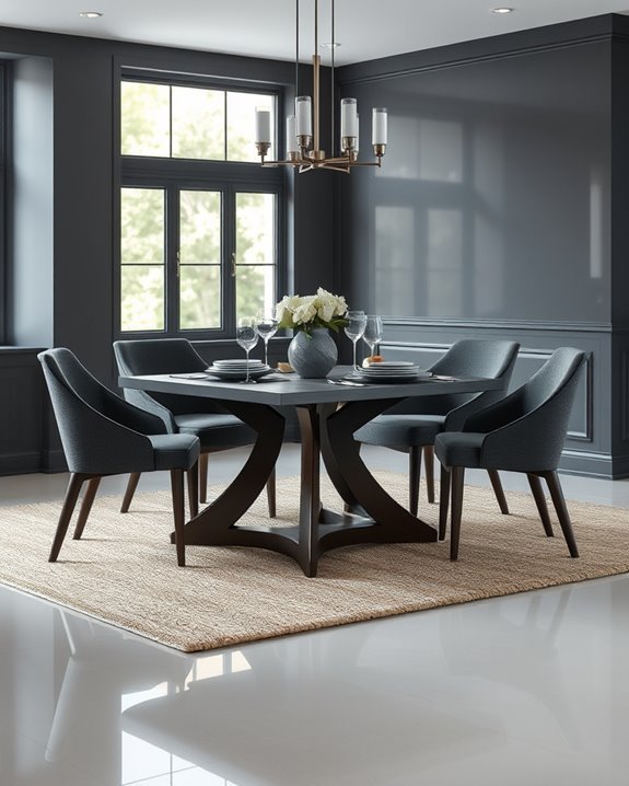 layered rugs enhance ambiance