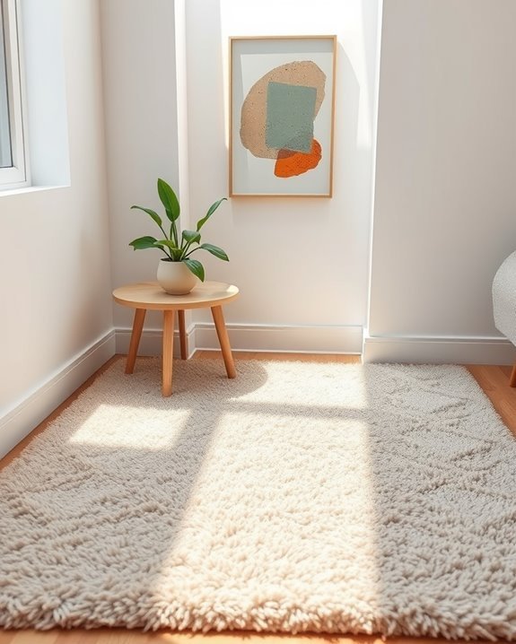 layered rugs enhance corners