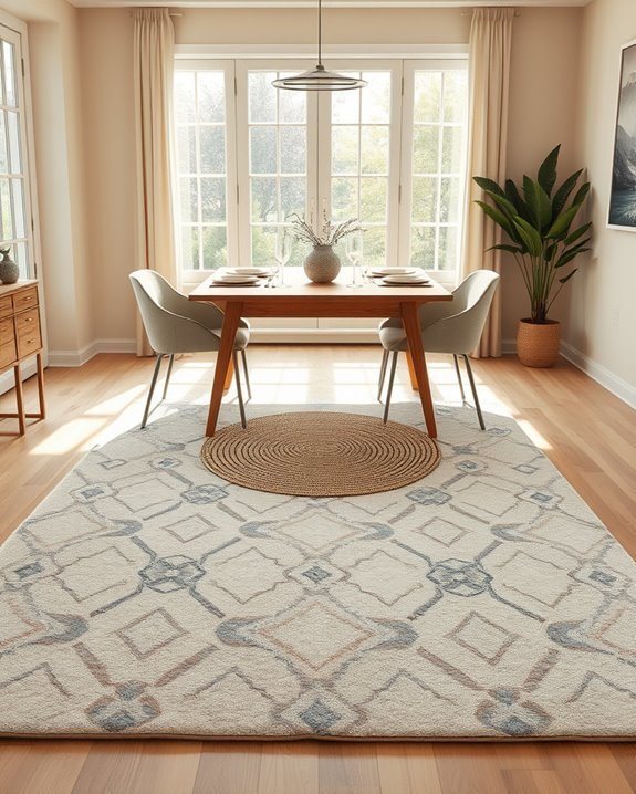 layered rugs for texture