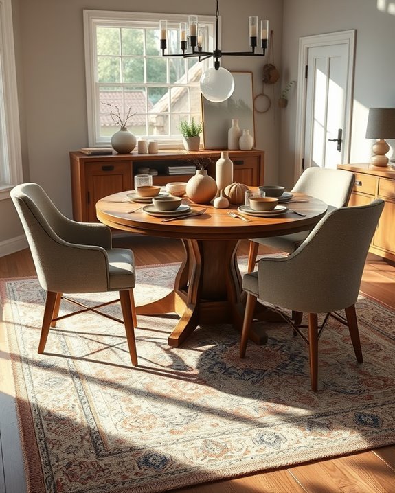 layered rugs for warmth