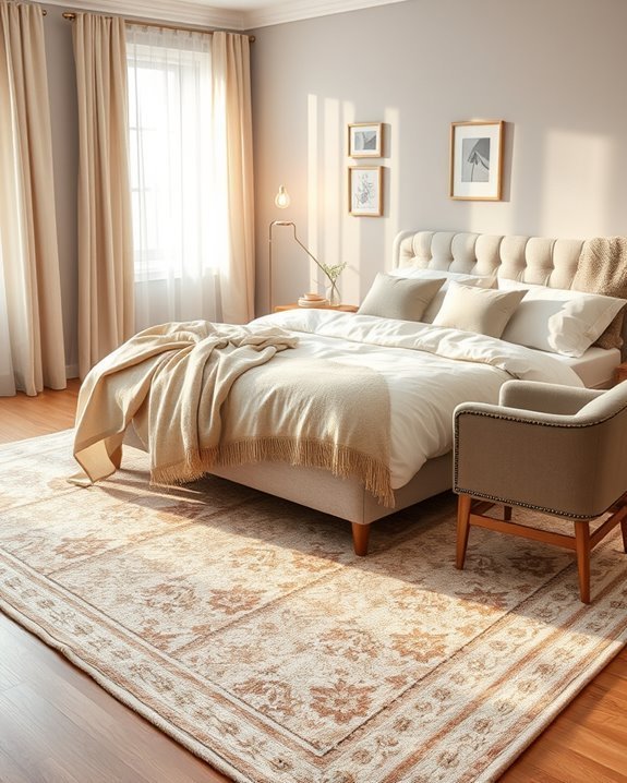 layered rugs for warmth