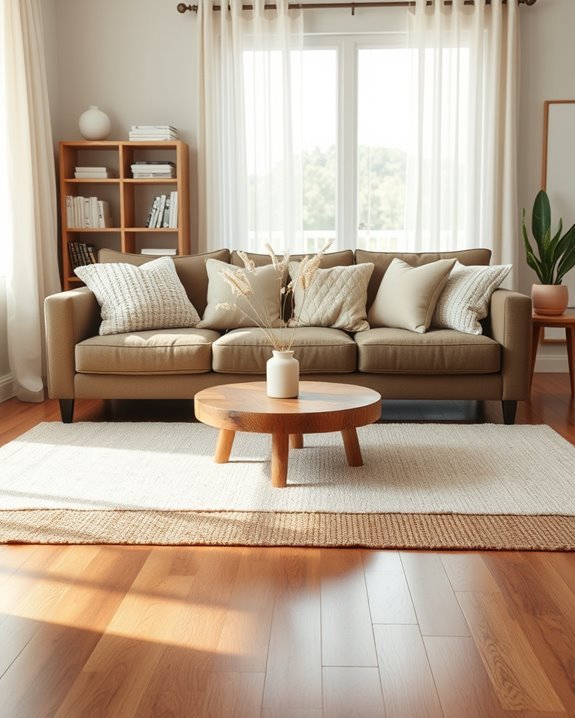 layered rugs for warmth