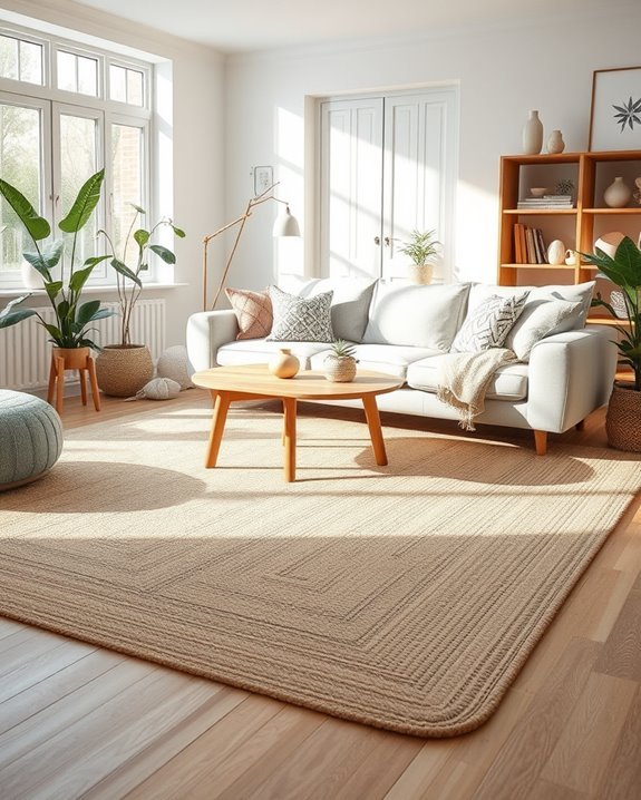 layered rugs for warmth
