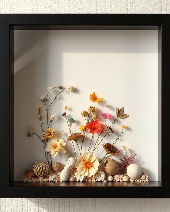 layered shadow box displays