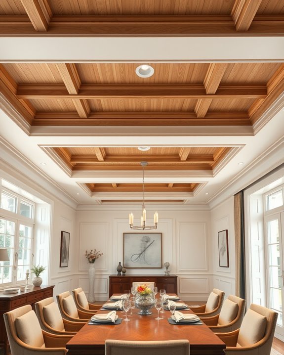 layered textured ceiling design