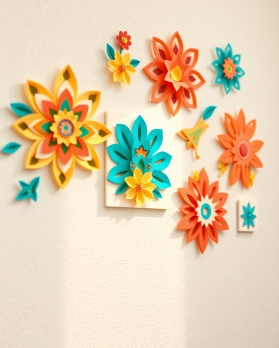 layered textured wall art