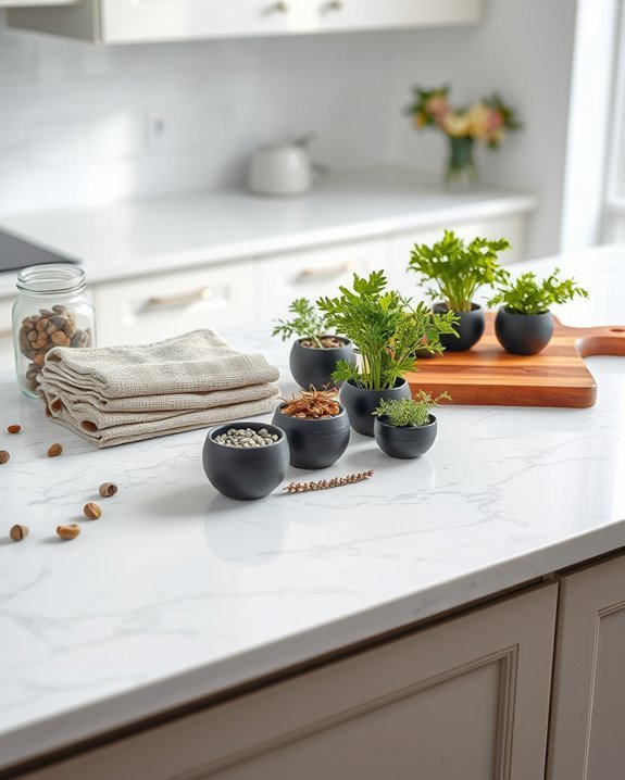 layered textures enhance countertops