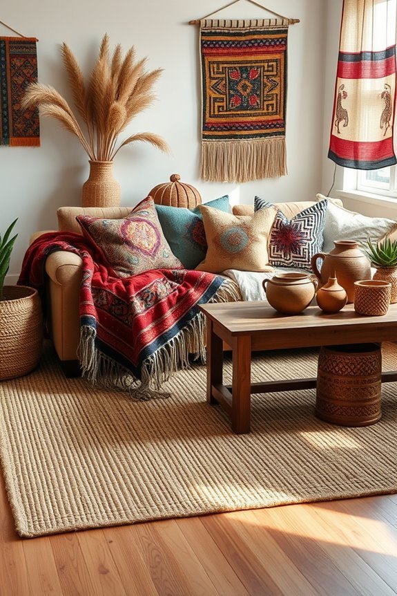 layered textures enhance decor
