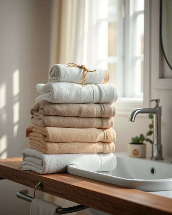 layered towel display techniques