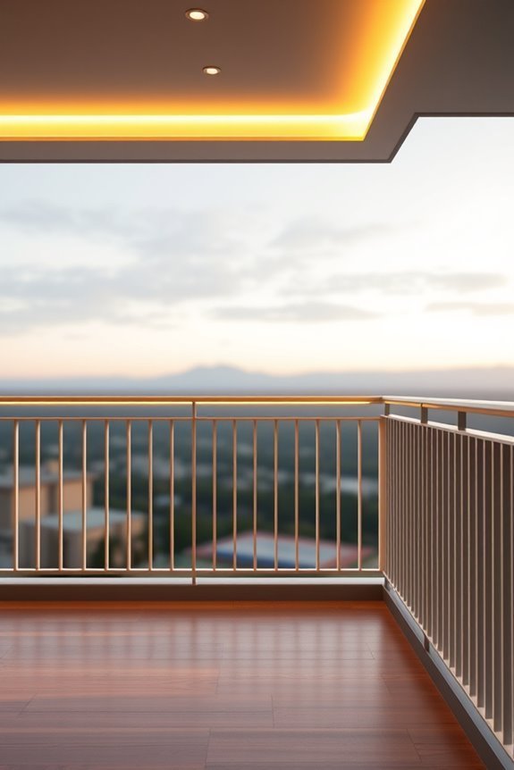 led lit balustrade grills