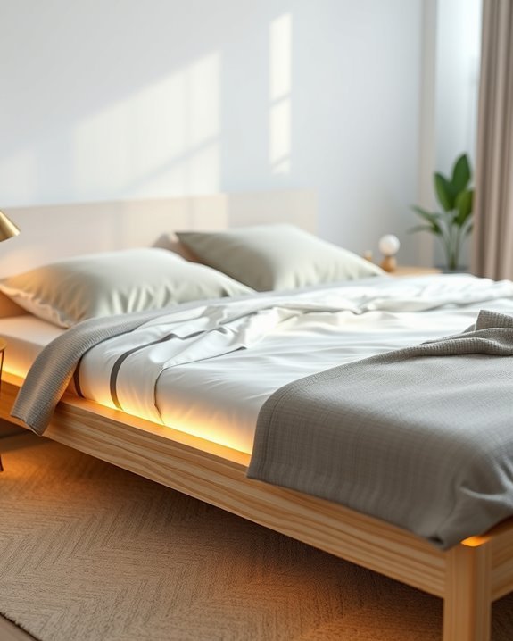 led lit bed frame elegance