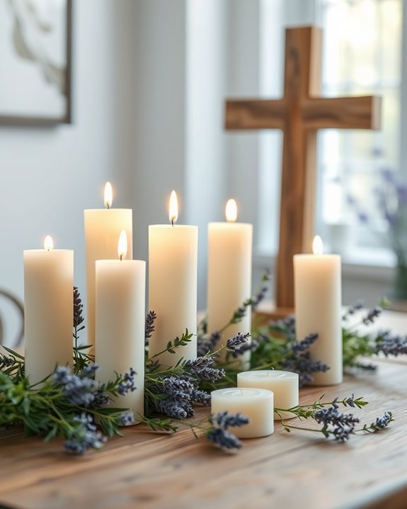lenten candles for spiritual reflection