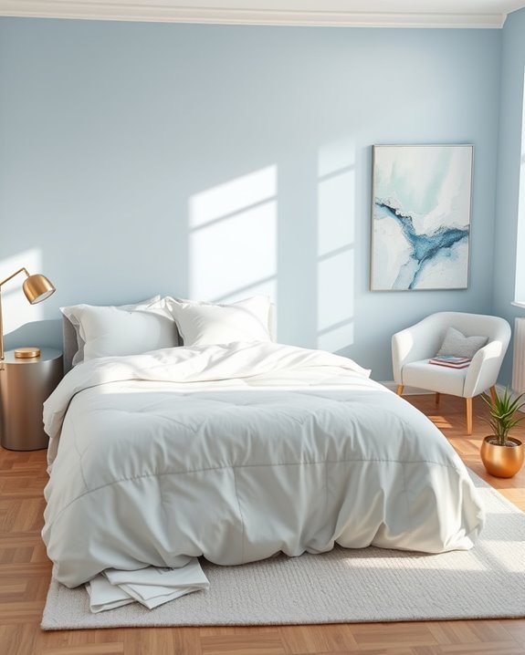 light blue metallic elegance