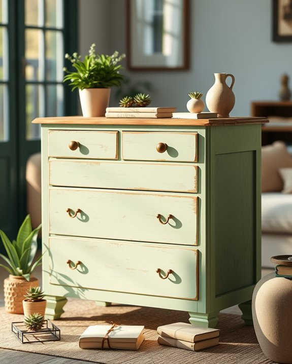 light green rustic decor