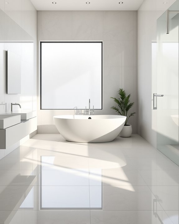 light reflective bathroom elegance