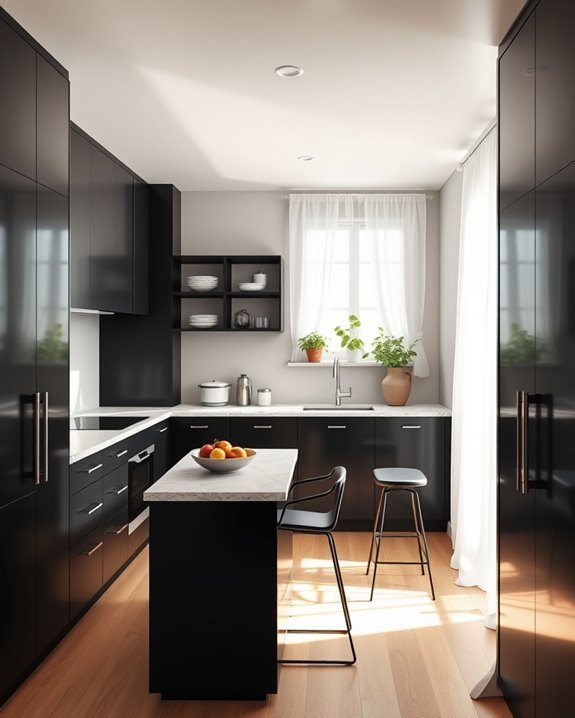 lighter ceiling enhances spaciousness