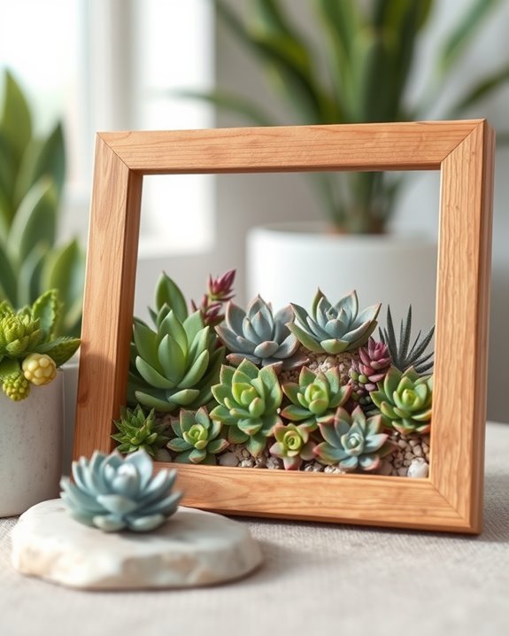 living art succulent frames