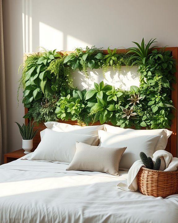 living plant headboard design